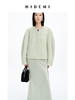 HIDEMI 圈圈马海毛廓形袖极简短大衣 水杉绿/浪漫紫 商品缩略图10