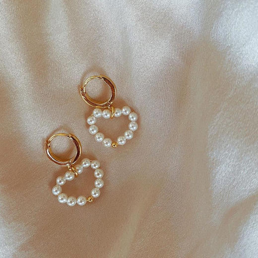 订购10周到｜CHARLOTTE LEBECK-Heart-爱心 珍珠 耳环［丹麦设计师］ 商品图2