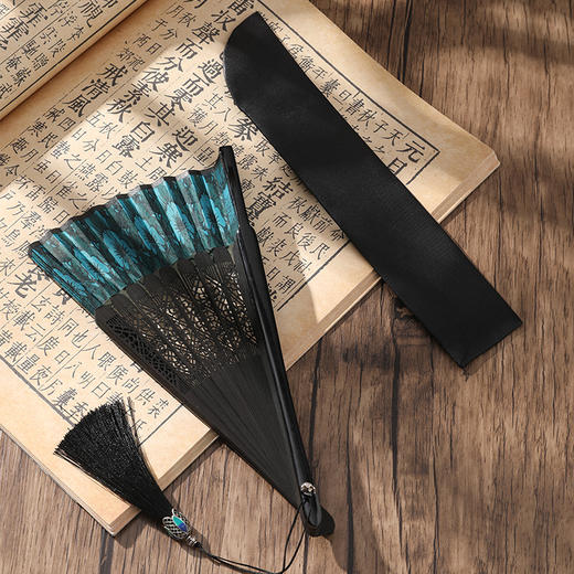 小雀幸古风折扇竹制金陵小城牛首山文创手工古典汉服搭配扇子清凉风大 商品图1