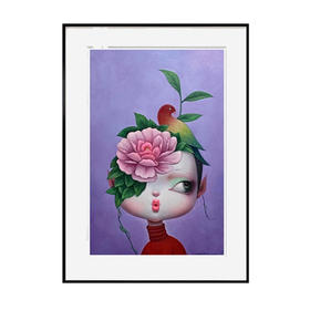 解永生《喜上眉梢2》版画