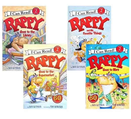 【I Can Read 2级 5-10岁】 Rappy摇滚恐龙 4册 疯校作者新创作绘本 赠音频 商品图0