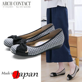 【活动价】日本ARCHCONTACT安启美奈圆头低跟蝴蝶结单鞋39091