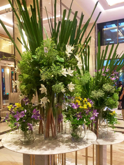 高档酒店大堂仿真假花摆设件圆桌售楼大厅会所办公楼咖啡厅馆装饰 商品图1