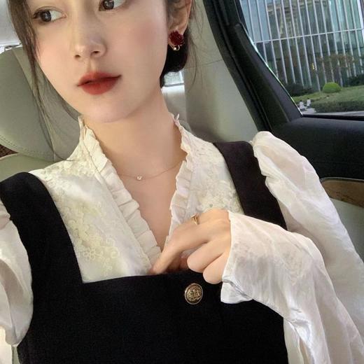 （清仓现货）【社群供T】复古修身连衣裙衬衫两件套中长显瘦修身气质背带裙 商品图2