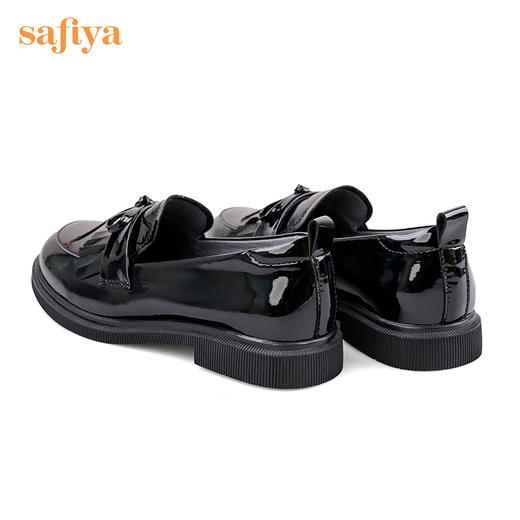 Safiya/索菲娅 2022早秋学院风一脚蹬乐福鞋少女流苏蝴蝶结小皮鞋 SF23112009 商品图2