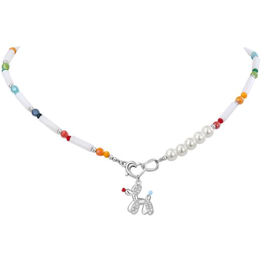 ZEGL浪姐刘逸云同款小彩串气球狗彩色串珠项链女夏日多巴胺锁骨链 商品图3