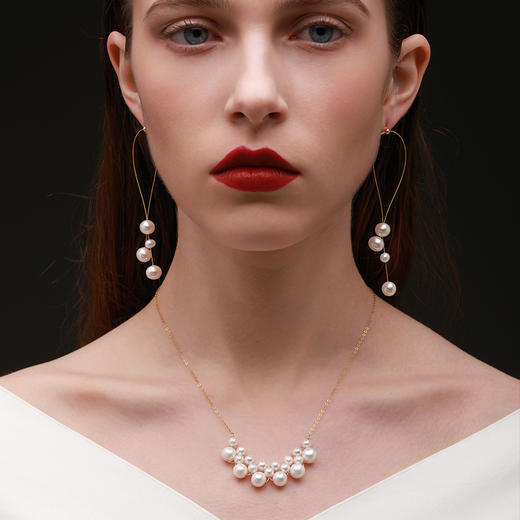 简约大气 COCO KIM 流珠系列 多珠造型耳钉 商品图5