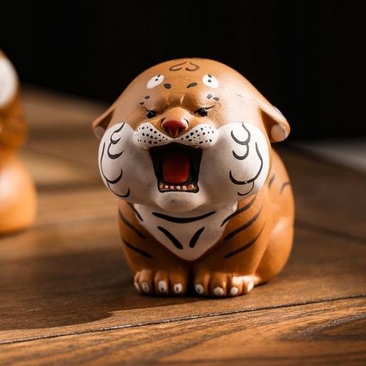 紫砂茶宠老虎摆件可养招财精品萌茶台茶盘风水茶具配件摆设小茶玩 商品图2