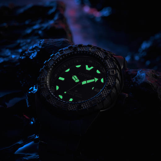 西铁城日本官方正品舒博™钛间黑色DLC潜水机械表NB6008-82X 商品图7