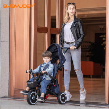 BABYJOEY儿童三轮脚踏车宝宝可折叠1-3-5岁自行车童车TT59勇士蓝 商品图6