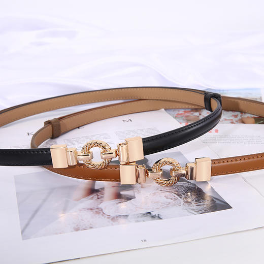 【服饰鞋包】优雅ins风女士皮带气质收腰纯牛皮腰带免打孔 商品图1