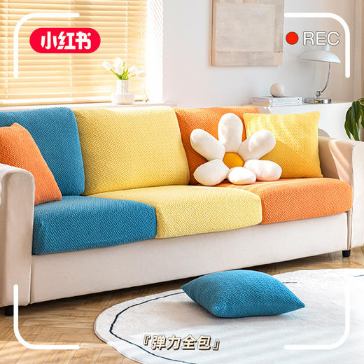 摇粒绒沙发套罩全包万能套懒人弹力沙发罩四季通用型防猫抓沙发笠 商品图3