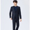 南4雅戈尔深蓝灰暗纹羊毛套装西服 商品缩略图0