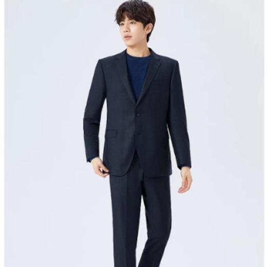 南4雅戈尔深蓝灰暗纹羊毛套装西服 商品图0