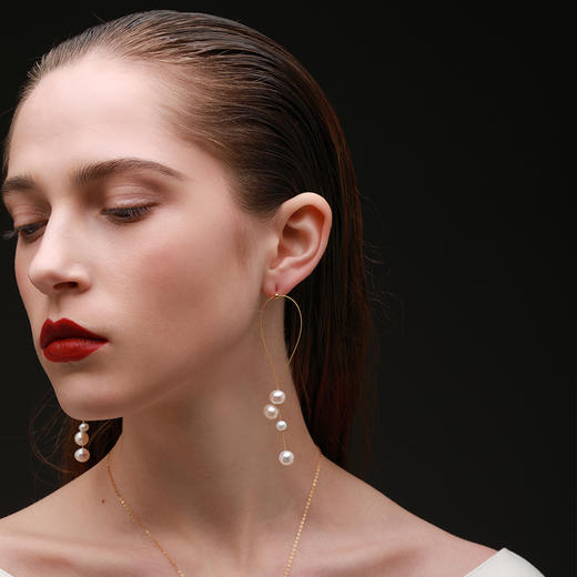 简约大气 COCO KIM 流珠系列 多珠造型耳钉 商品图2