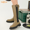 Safiya/索菲娅 帅气潮酷长靴2022年冬季新款弹力不过膝厚底长筒靴 SF24117130 商品缩略图3