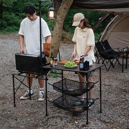 Naturehike挪客玻纤料理桌便携户外露营置物架料理台野营折叠桌子 商品图3