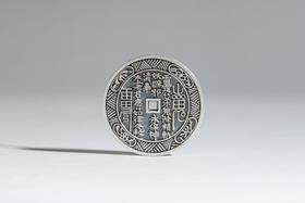 矩德泉坊 纯银手作 山鬼背八卦刻花（3.0厘米版）587