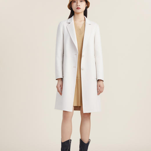 【高端系列】谜底2022秋新款西装领纯色宽松毛呢大衣女223GD1134 商品图0