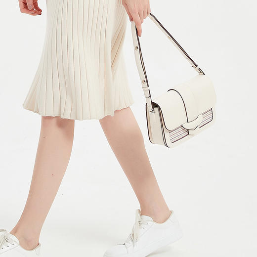 饮水鸟非遗江南手织布真皮百搭包 商品图12