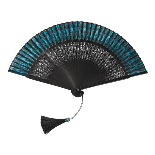 小雀幸古风折扇竹制金陵小城牛首山文创手工古典汉服搭配扇子清凉风大 商品图4