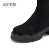 西村名物厚底短靴烟囱靴女英伦风瘦瘦靴时装靴2022冬季新款44211 商品缩略图1
