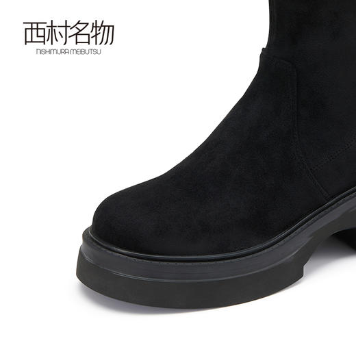 西村名物厚底短靴烟囱靴女英伦风瘦瘦靴时装靴2022冬季新款44211 商品图1