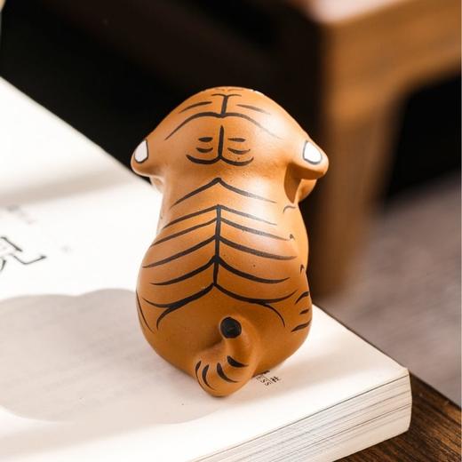 紫砂茶宠老虎摆件可养招财精品萌茶台茶盘风水茶具配件摆设小茶玩 商品图3