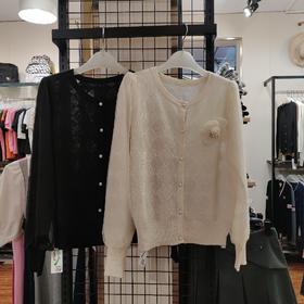 女羊毛拼接长袖外套18882