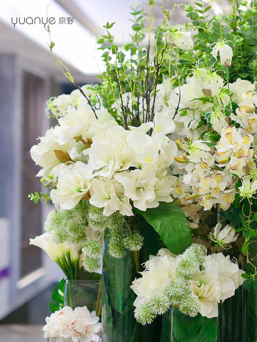 高档酒店大堂仿真假花摆设件圆桌大厅别墅售楼商场会所定制装饰花 商品图3