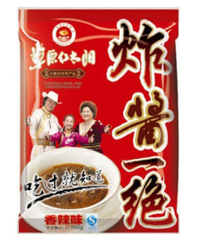 【亚欧超市】草原红太阳香辣炸酱100g/袋