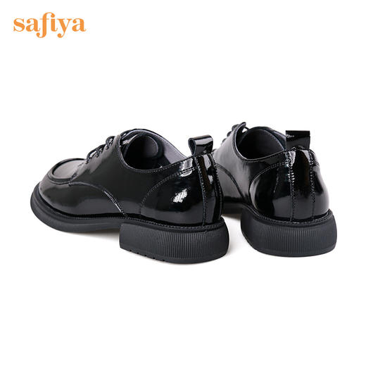Safiya/索菲娅 女鞋2022年秋季新款英伦娃娃头百搭复古系带小皮鞋 SF23112020 商品图7
