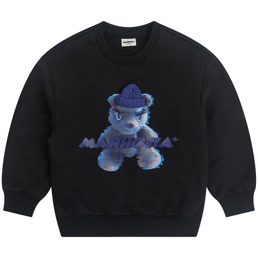 漫画家潮趣童装亲子儿童卫衣冬装摇粒绒印花加厚保暖圆领上衣 商品图4