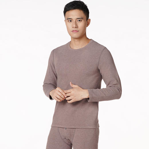 都市丽人都市锋尚舒暖负5度至5度男士特殊面料套装锗纤维暖绒中套装保暖衣FW21B7 商品图1