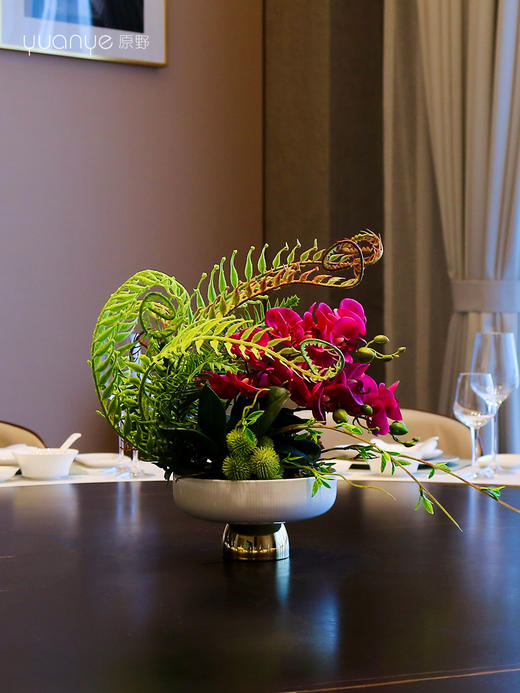 轻奢高端餐桌花摆花酒店餐厅茶室客厅玄关摆设件茶几装饰仿真假花 商品图2