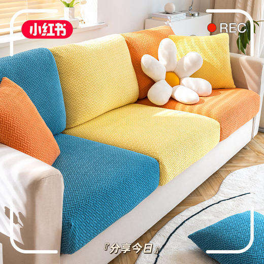 摇粒绒沙发套罩全包万能套懒人弹力沙发罩四季通用型防猫抓沙发笠 商品图2
