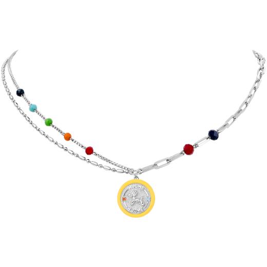 ZEGL设计师气球狗彩虹串珠项链女高级设计感小众2023彩色多巴胺锁骨链 商品图1