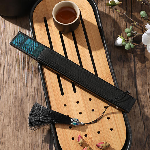 小雀幸古风折扇竹制金陵小城牛首山文创手工古典汉服搭配扇子清凉风大 商品图2