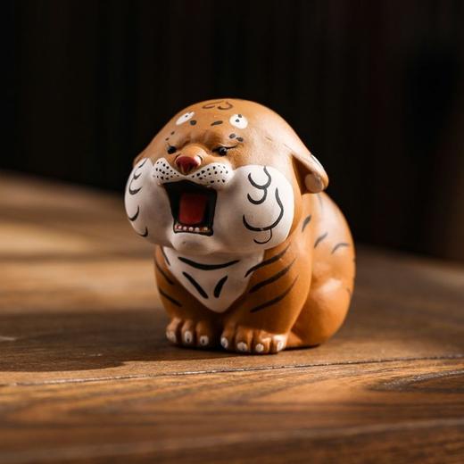 紫砂茶宠老虎摆件可养招财精品萌茶台茶盘风水茶具配件摆设小茶玩 商品图1