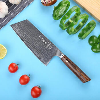 十八子作大马士革纹复合钢刀具 9铬菜刀锋度切片刀S2009-B【精美礼盒装】 商品图0