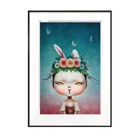 解永生《兔宝-1》版画