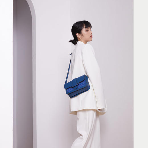 饮水鸟非遗江南手织布真皮百搭包 豆腐包 自由闪电 商品图5