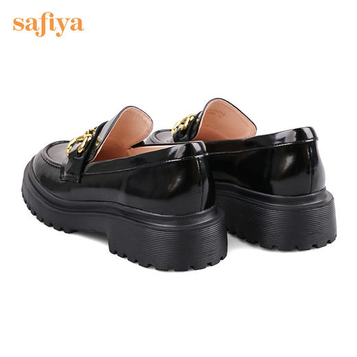 Safiya/索菲娅 四季单鞋2022年秋季新款英伦风马衔扣一脚蹬乐福鞋 SF23112587 商品图9