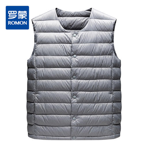 【白鸭绒 轻薄 多色】罗蒙男士羽绒背心秋冬保暖轻薄羽绒服背心马夹 商品图3