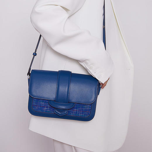 饮水鸟非遗江南手织布真皮百搭包 豆腐包 自由闪电 商品图4