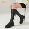 Safiya/索菲娅 帅气潮酷长靴2022年冬季新款弹力不过膝厚底长筒靴 SF24117130 商品缩略图6
