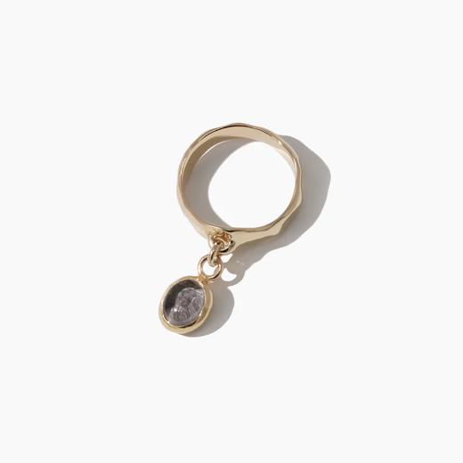 订购8周到｜CLED-Oval-煤炭灰 圆坠 戒指（金色）［美国设计师］ 商品图0