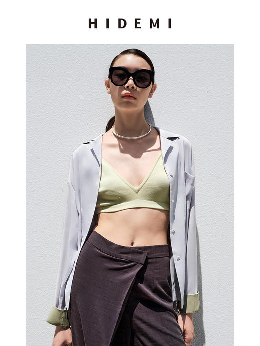 HIDEMI基础可调节天丝超薄针织抹胸 商品图4