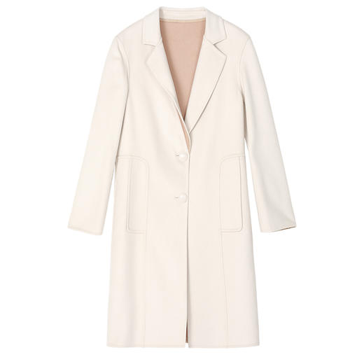 【高端系列】谜底2022秋新款西装领纯色宽松毛呢大衣女223GD1134 商品图4