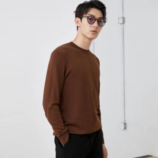 南4雅戈尔焦糖色可机洗羊毛衫 商品图0